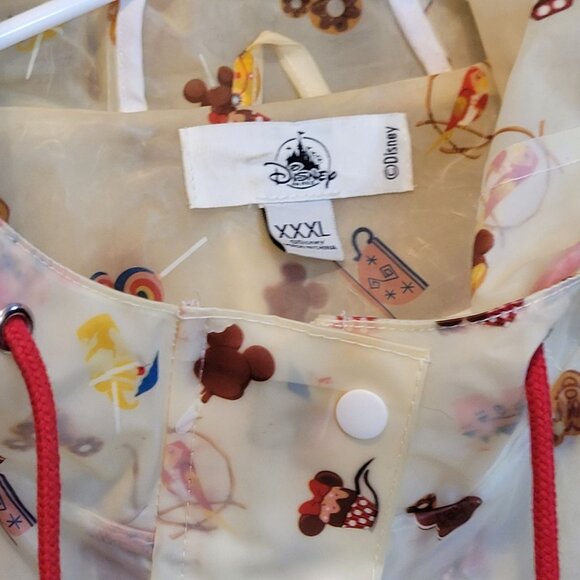 Disneyland Rain Jacket Adult XXXL Parks Food Snacks Zip Up Hood Drawstring 3X - Picture 7 of 11
